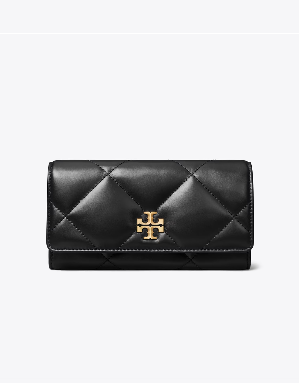 KIRA DIAMOND QUILT FLAP WALLET BLACK – Main & Taylor