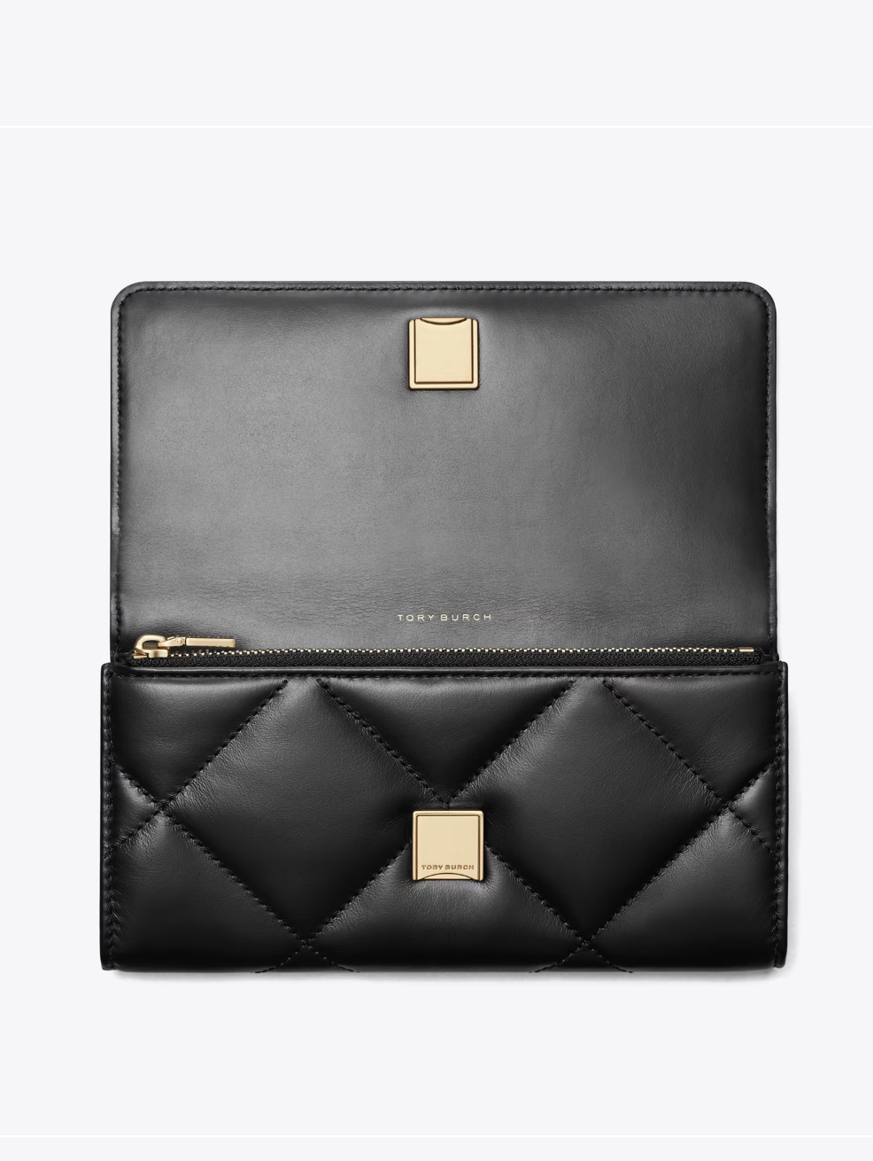 ToryBurch ★ KIRA DIAMOND QUILT ZIP CONTINENTAL WALLET Kira Diamond Quilt Zip Continental Wallet: Women's Designer