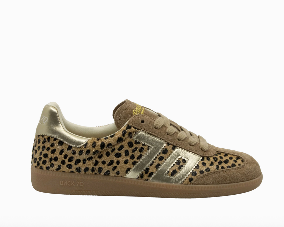 CLOUD LEOPARD GOLD HAIRCALF SNEAKER