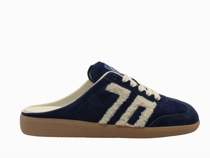 EASTER NAVY TEDDY BACKLESS SNEAKER