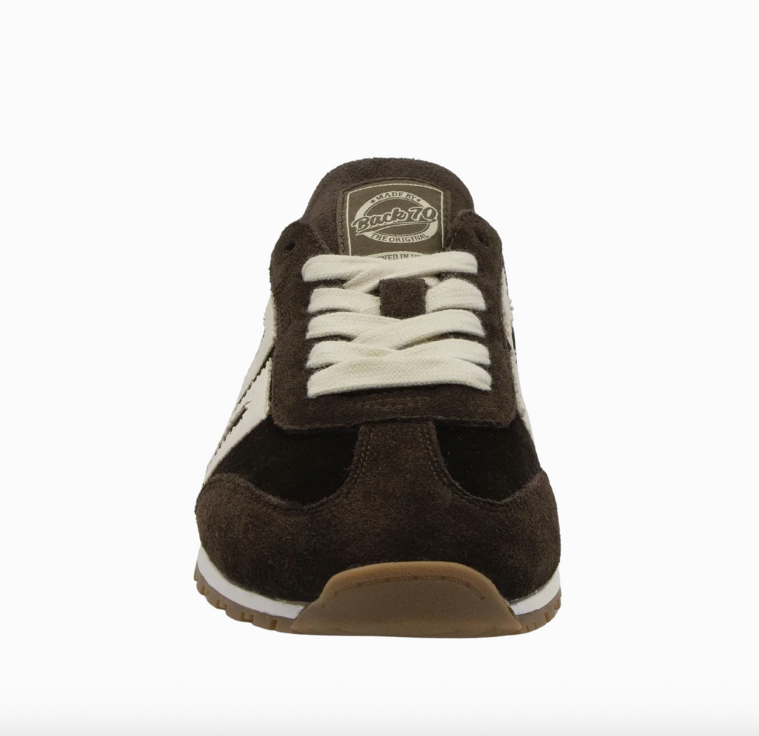 VENICE BACKLESS VELVET COFFEE SNEAKER