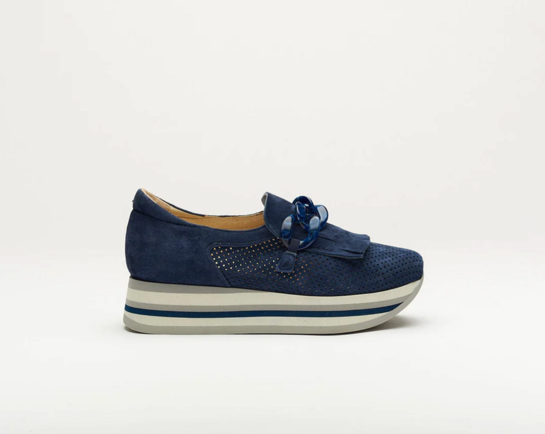 CADIE TASSEL LOAFER NAVY SUEDE