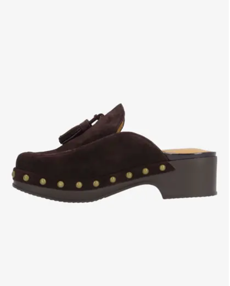 GRACEN CHOCOLATE SUEDE CLOG