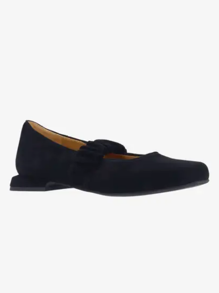 TAVIAN BLACK SUEDE FLAT