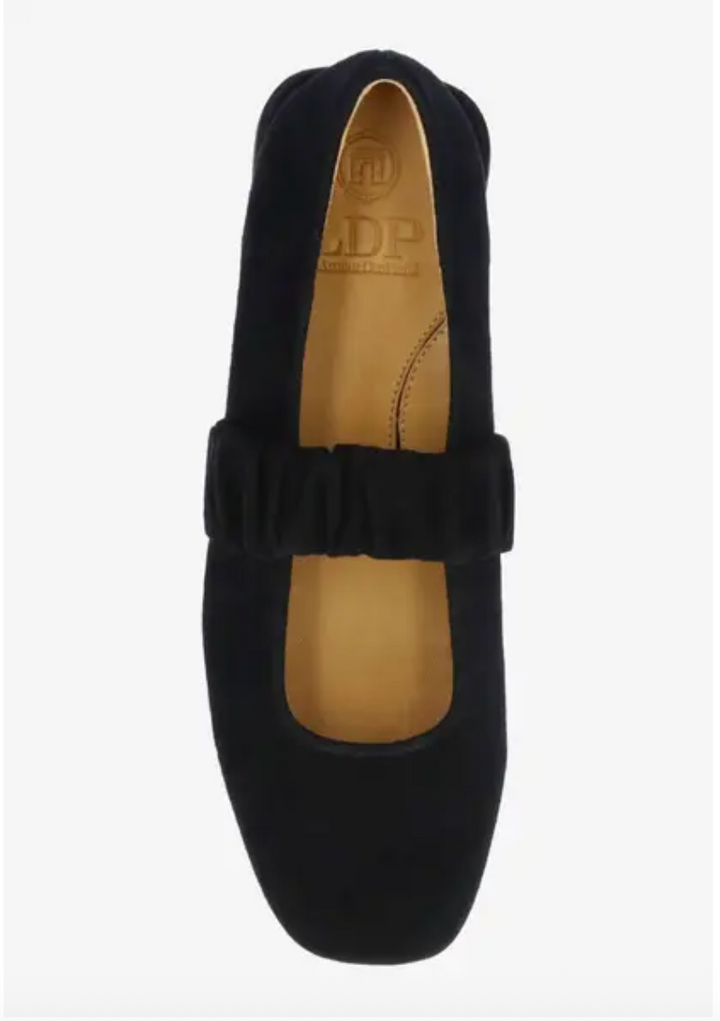 TAVIAN BLACK SUEDE FLAT