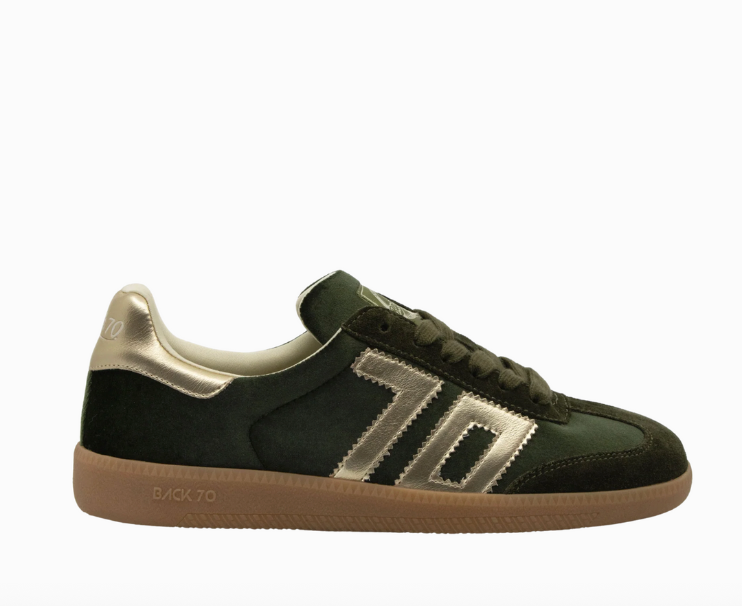 CLOUD W26 OLIVE GOLD VELVET SNEAKER
