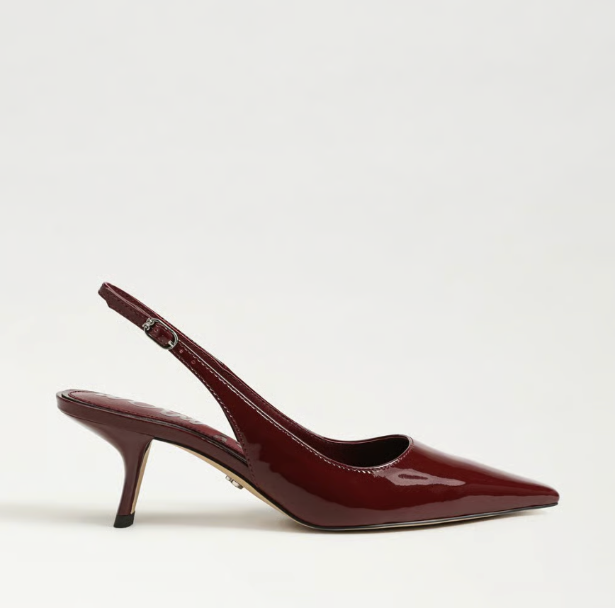 BIANKA FRENCH MERLOT SLINGBACK HEEL