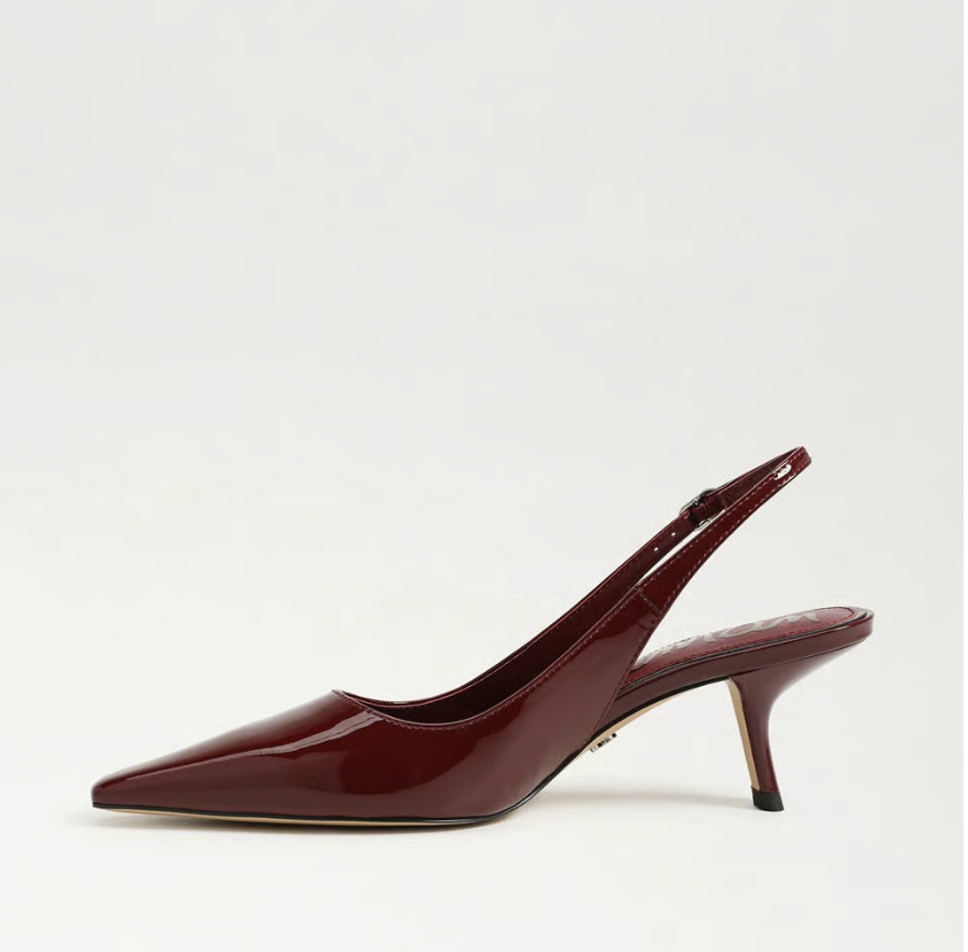 BIANKA FRENCH MERLOT SLINGBACK HEEL