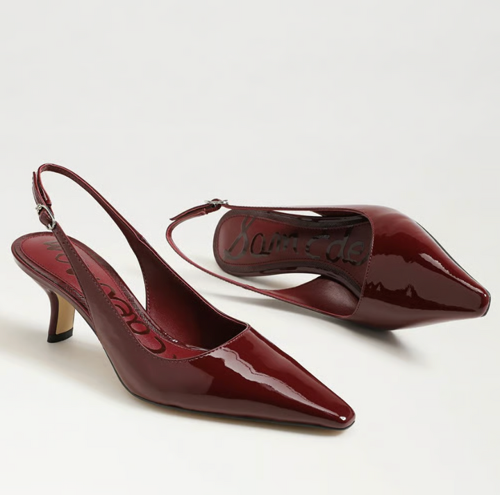 BIANKA FRENCH MERLOT SLINGBACK HEEL