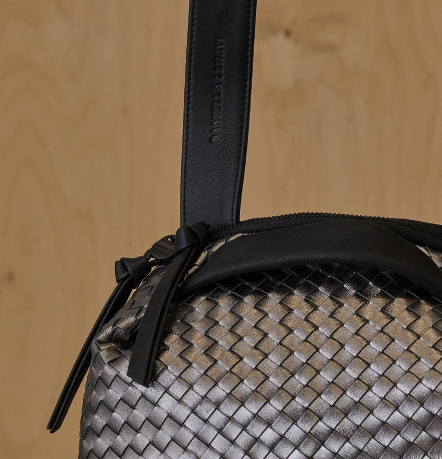BILLIE  PEWTER WOVEN CROSSBODY