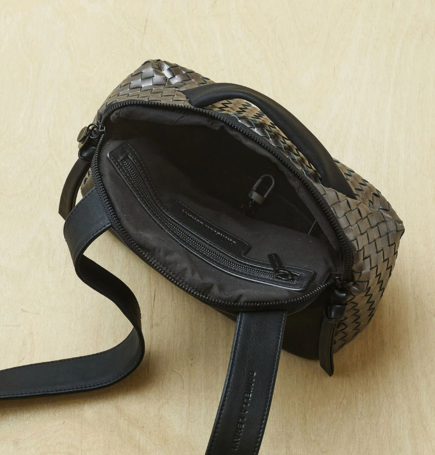 BILLIE  PEWTER WOVEN CROSSBODY