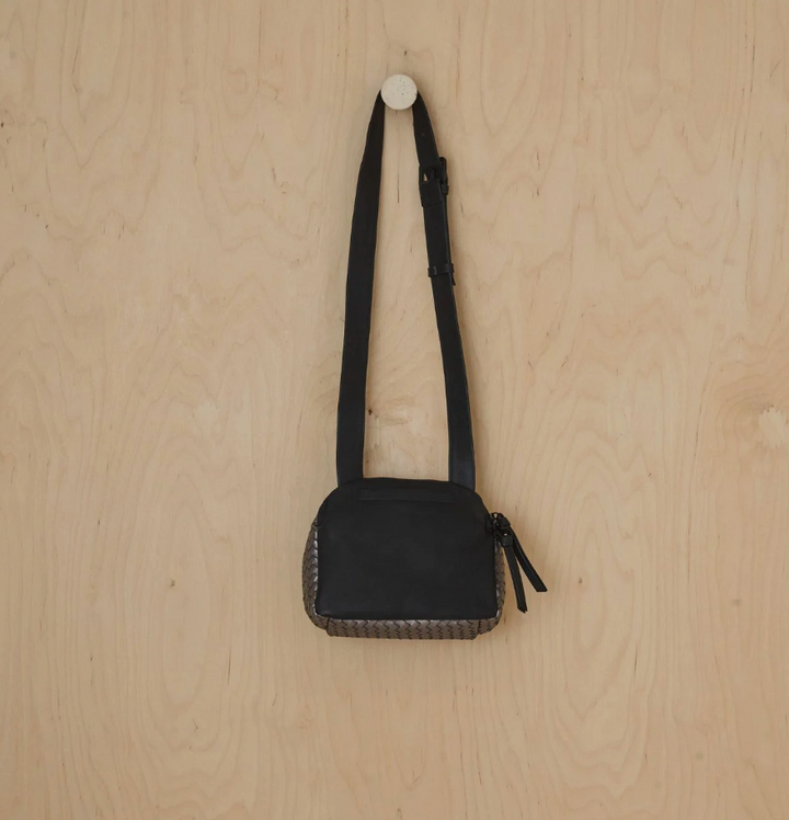 BILLIE  PEWTER WOVEN CROSSBODY
