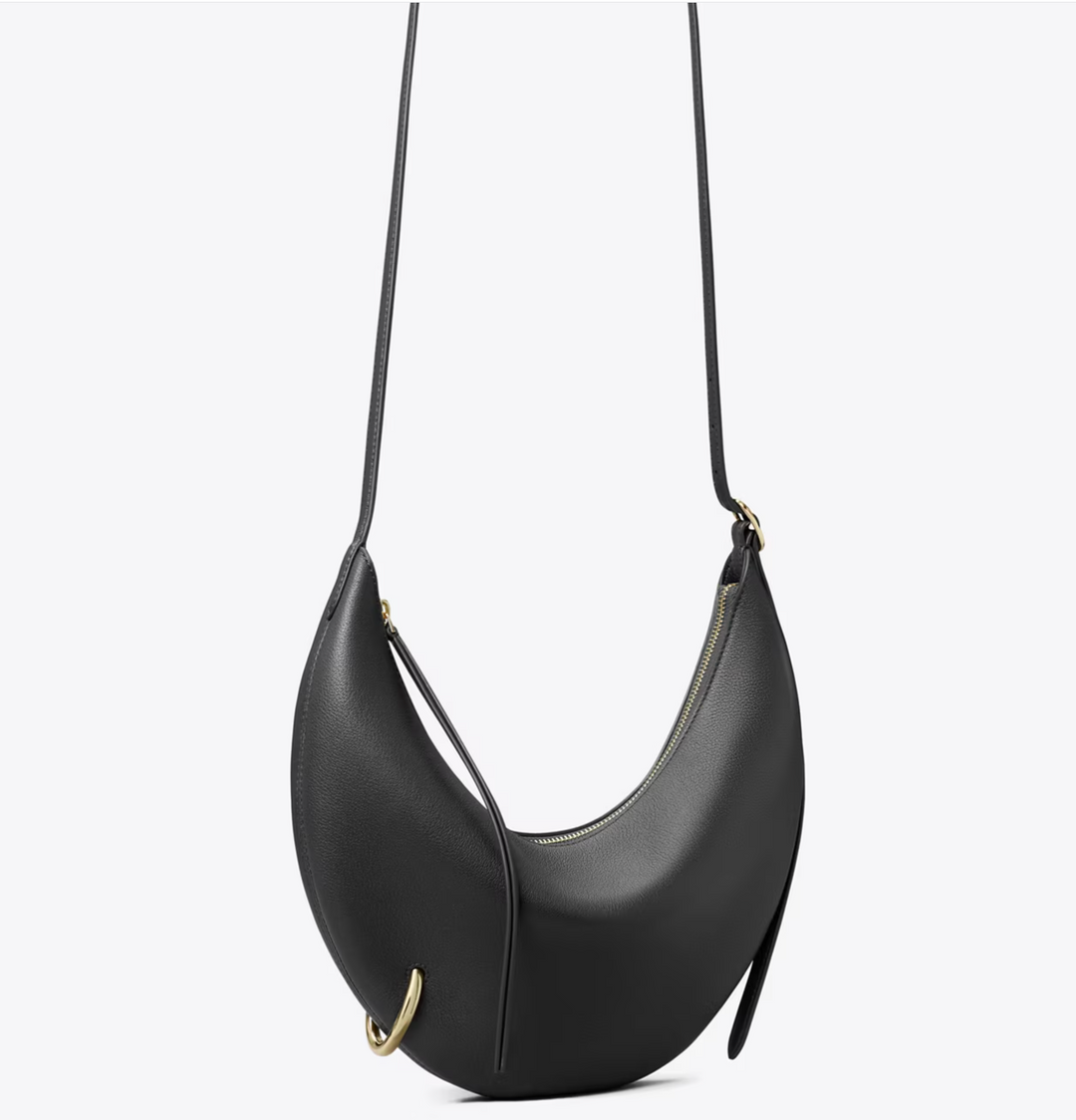 PIERCED CROSSBODY BLACK