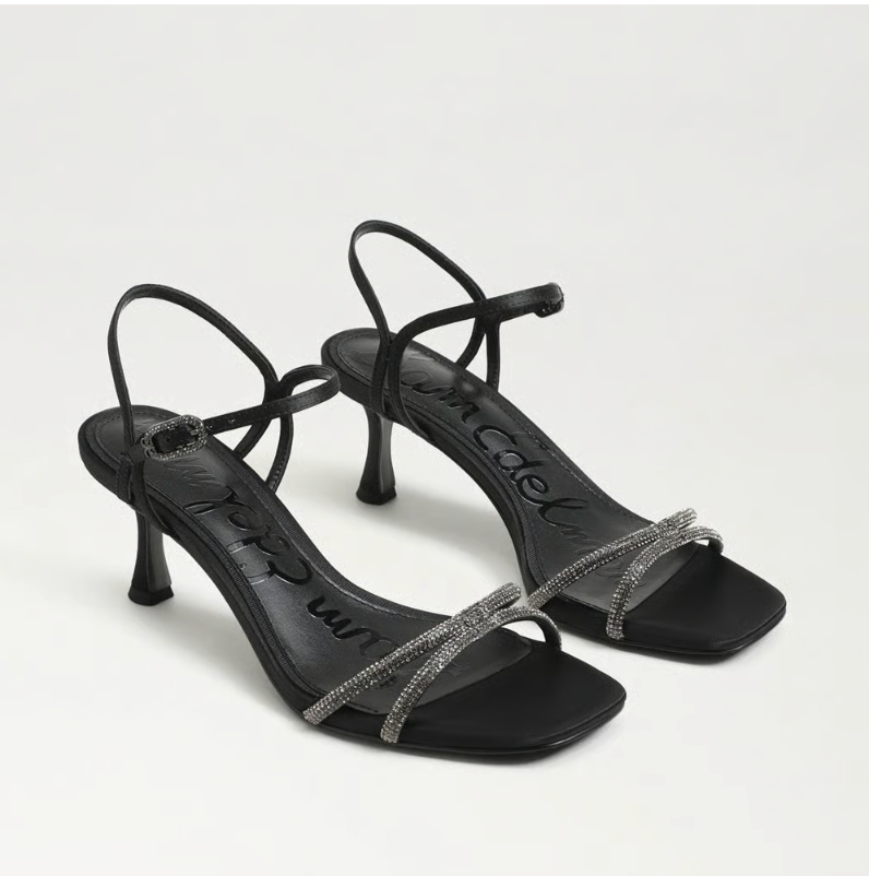 PRESLEY GLAM BLACK SATIN