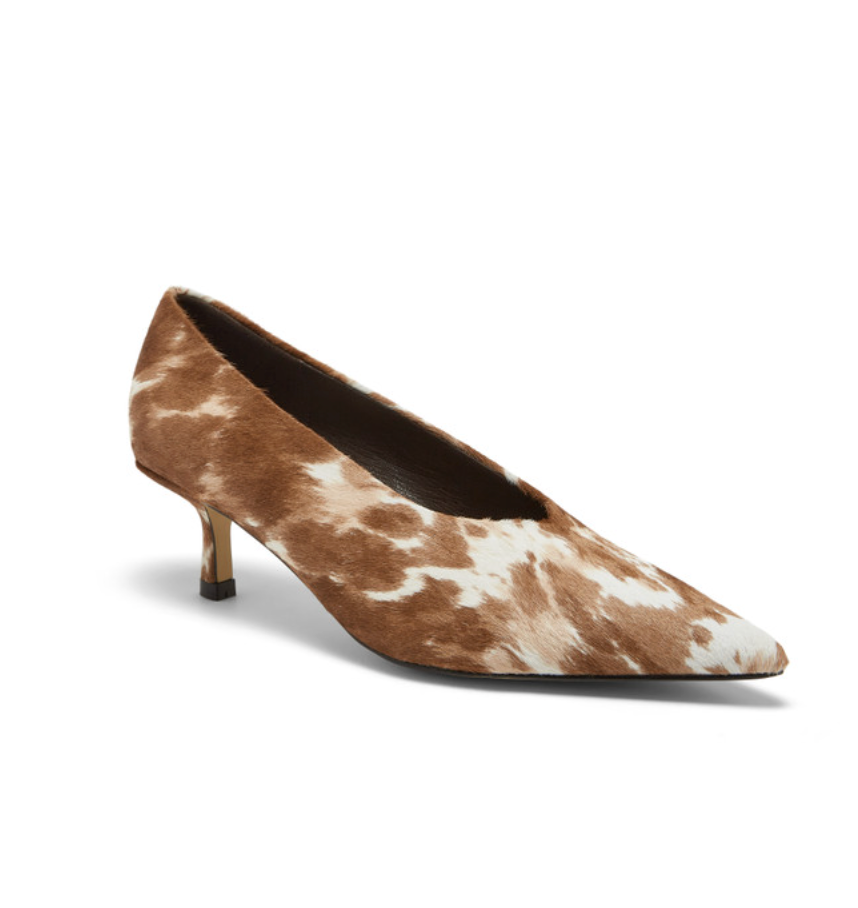 DAIS MOCCA HAIRCALF PUMP