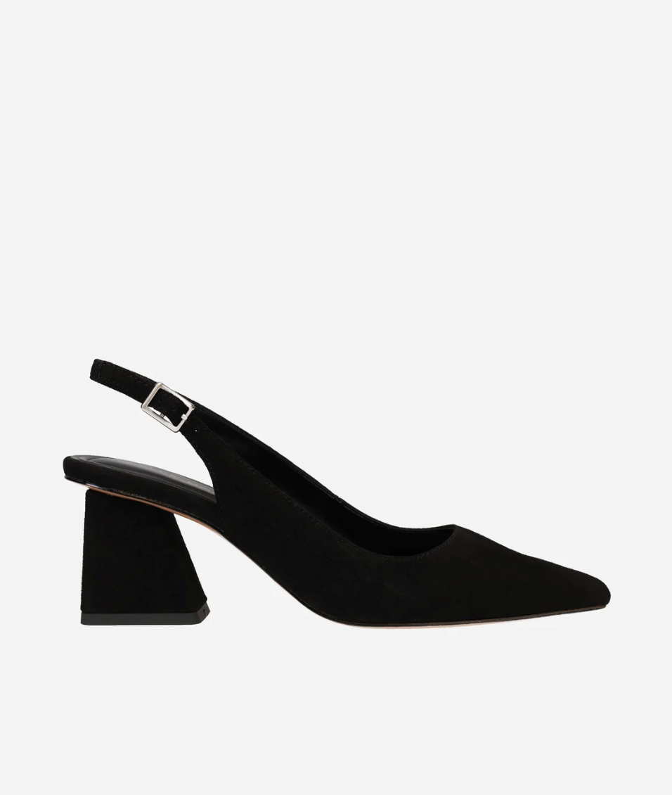 FLORIN BLACK SUEDE SLINGBACK