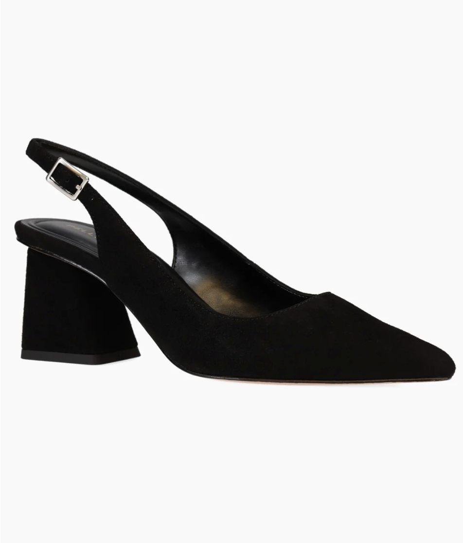 FLORIN BLACK SUEDE SLINGBACK