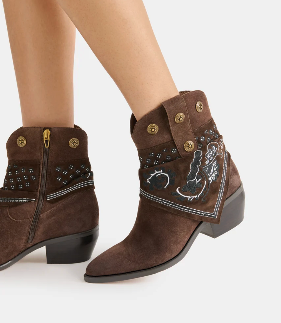MEKALA DARK BROWN SUEDE BOOT