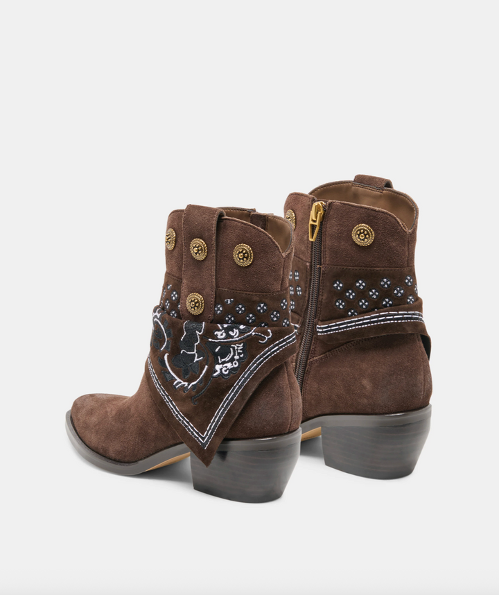 MEKALA DARK BROWN SUEDE BOOT