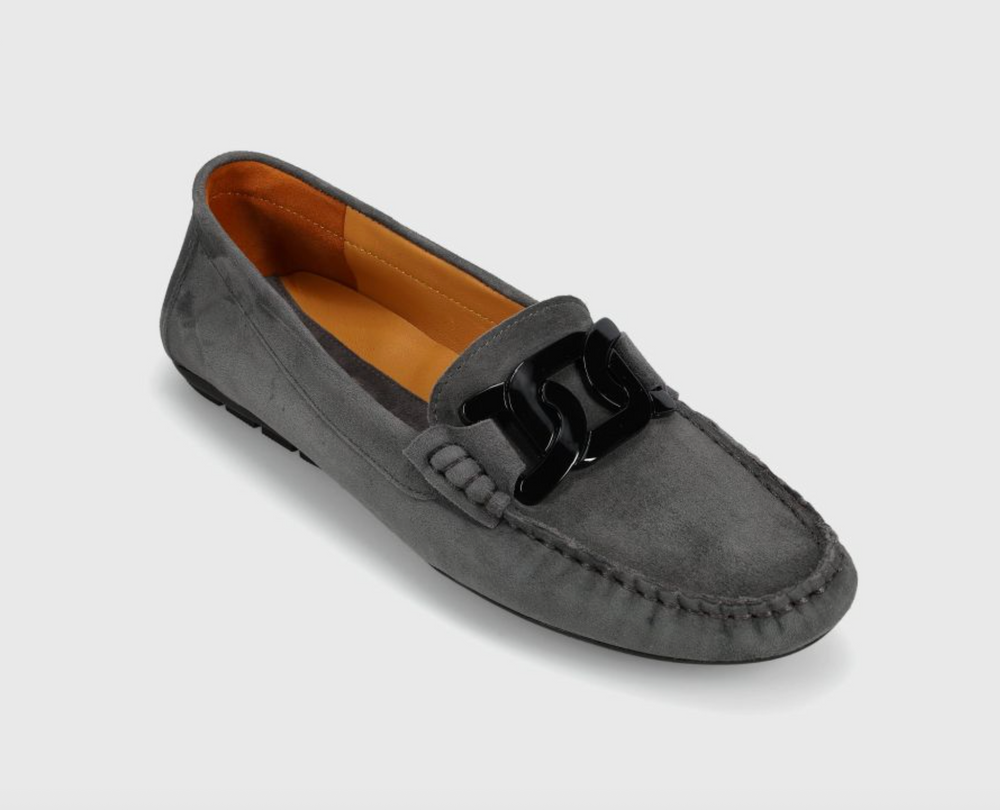 AIKER DARK GREY SUEDE LOAFER