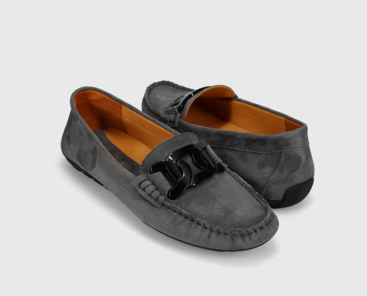 AIKER DARK GREY SUEDE LOAFER