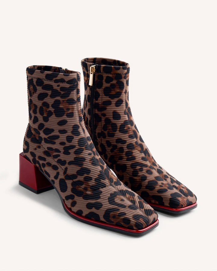 80683 LEOPARD/RED BOOT