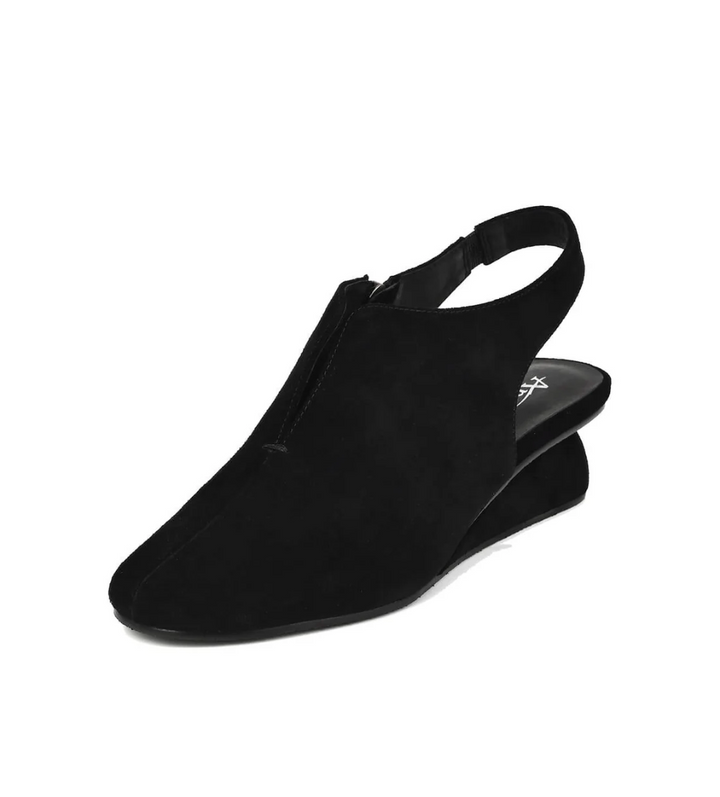 DREA BLACK SUEDE WEDGE