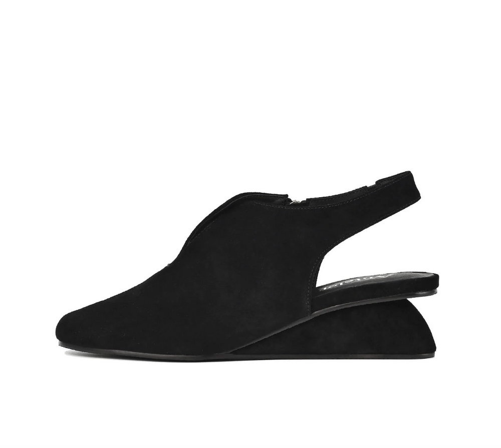 DREA BLACK SUEDE WEDGE