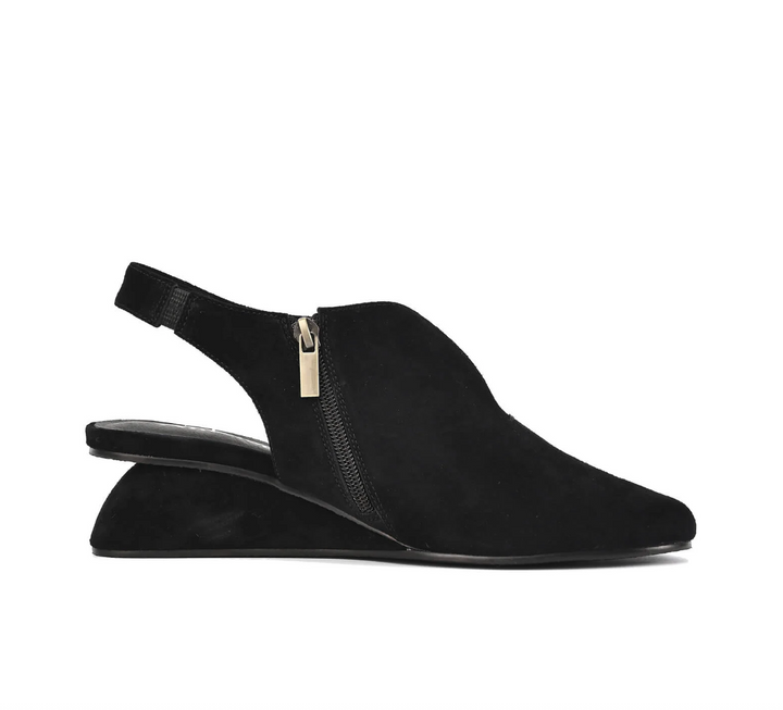 DREA BLACK SUEDE WEDGE