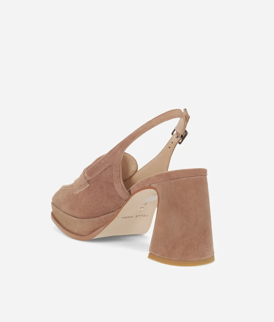 LORA TAUPE SUEDE HEEL