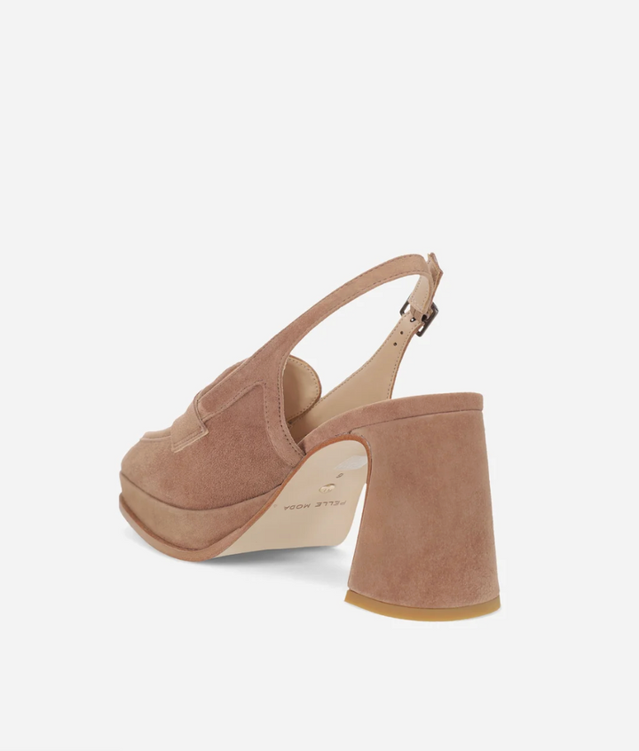 LORA TAUPE SUEDE HEEL