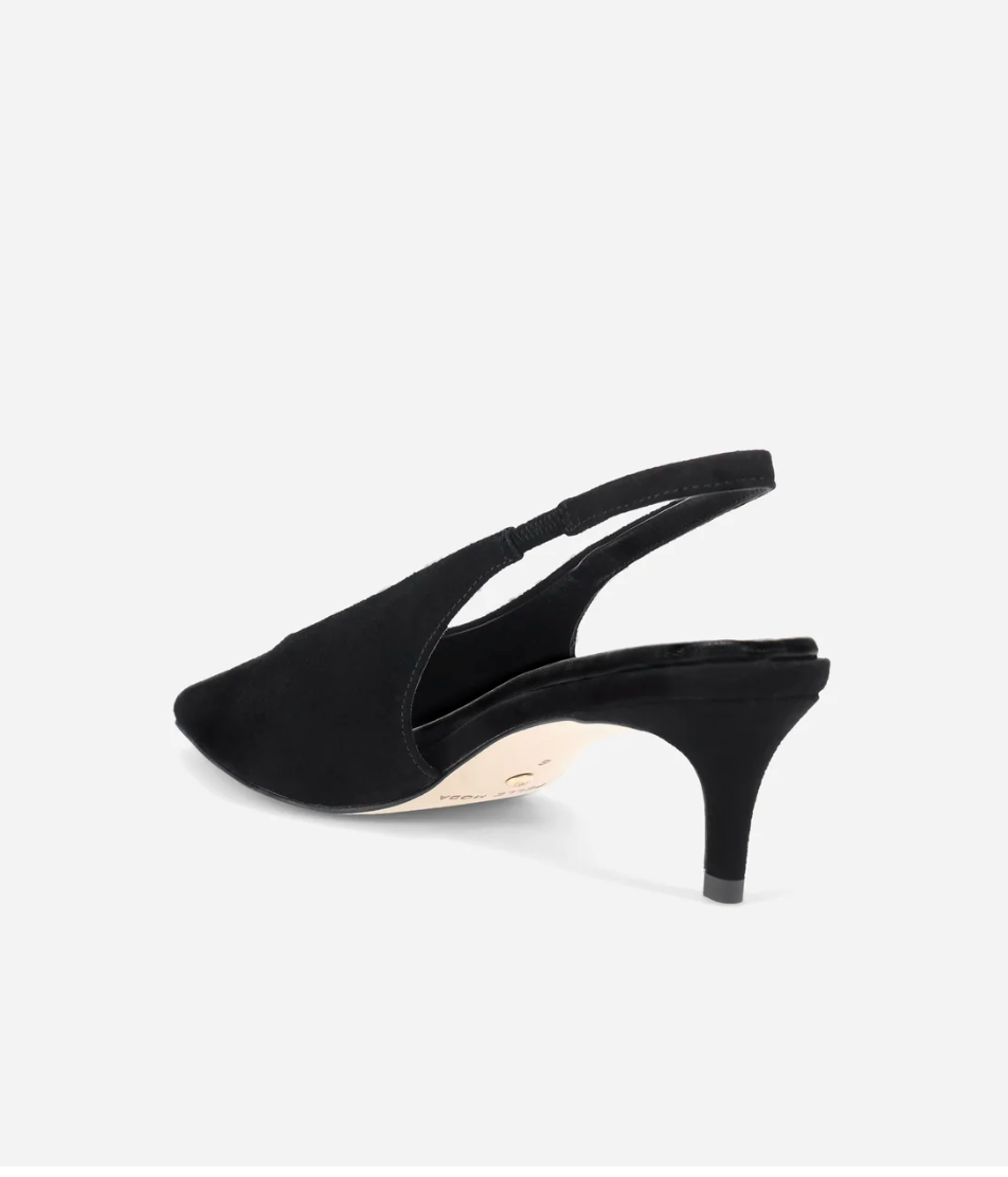 PELL ABBEE BLACK SUEDE SLINGBACK