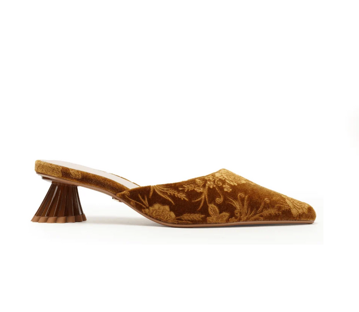 MELONY BRONZE VELVET MULE
