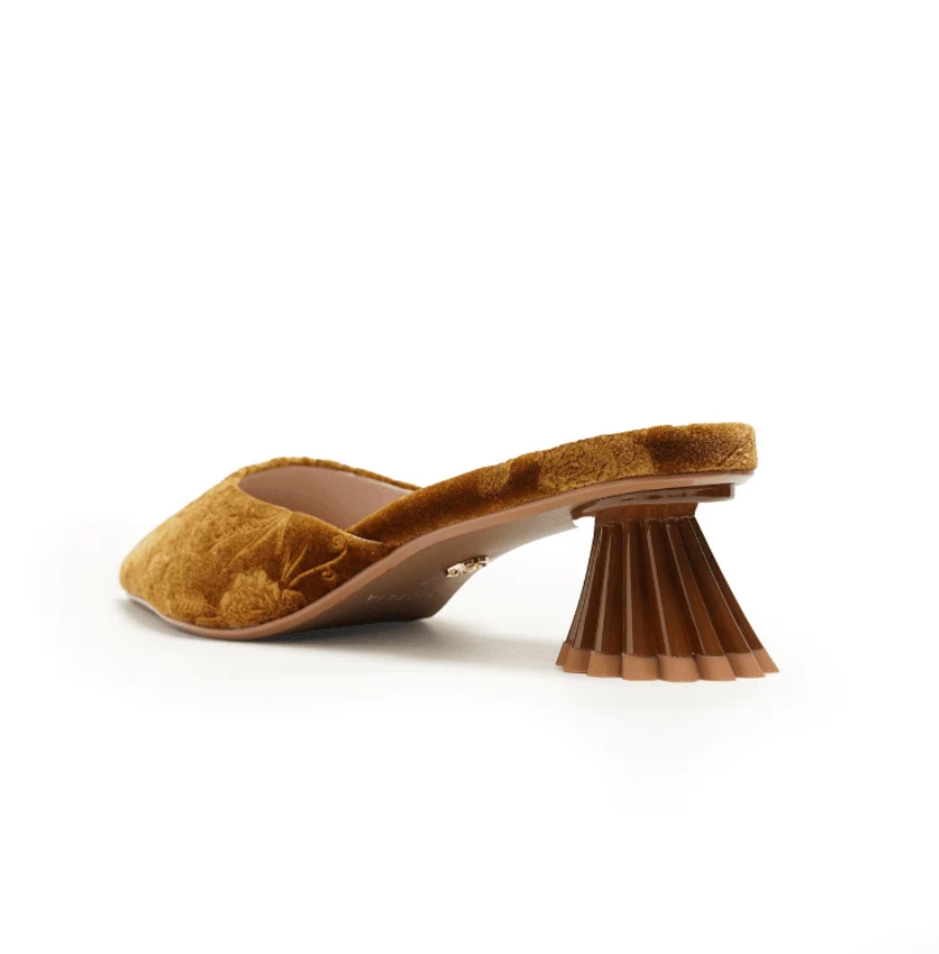 MELONY BRONZE VELVET MULE