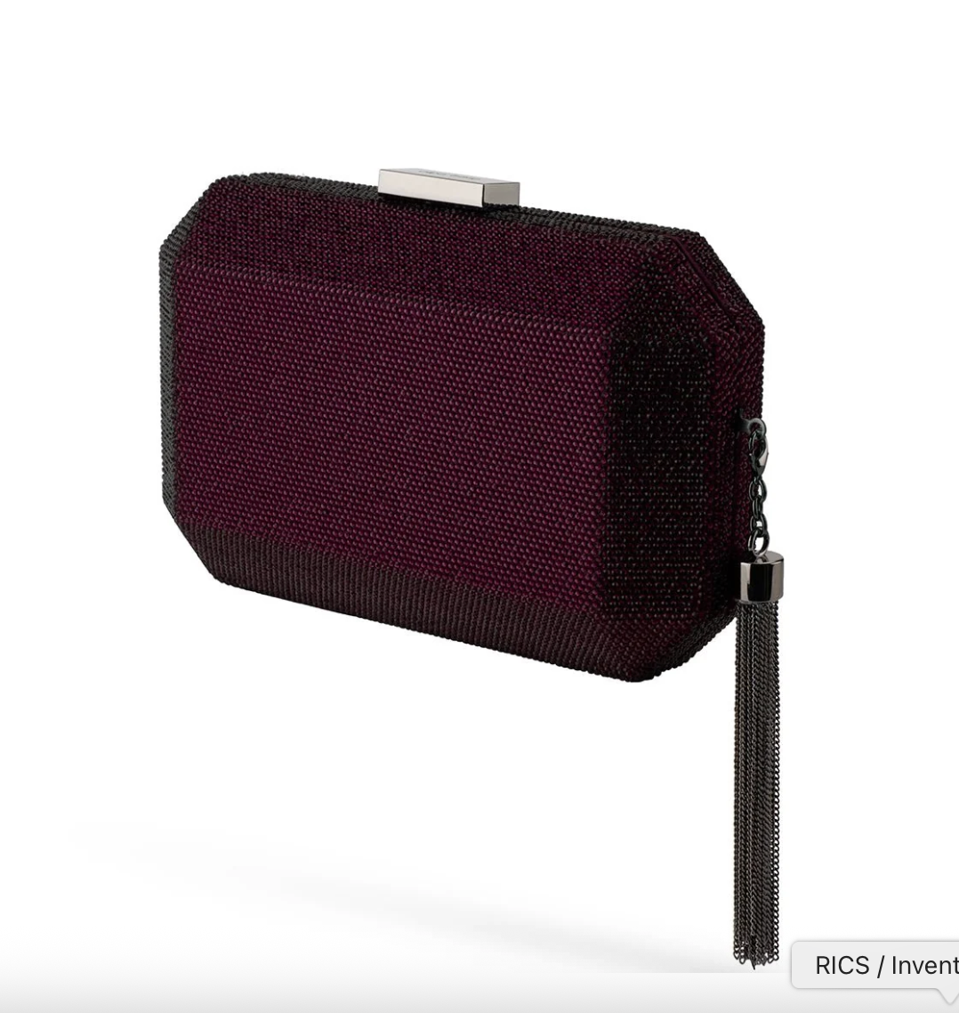 GIA CRYSTAL BURGUNDY EVENING BAG