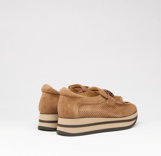 CAROLINE TOBACCO SUEDE LOAFER