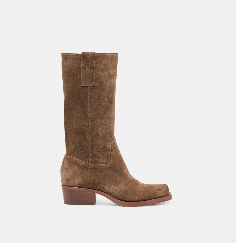 ROMIE CHOCOLATE SUEDE BOOTS