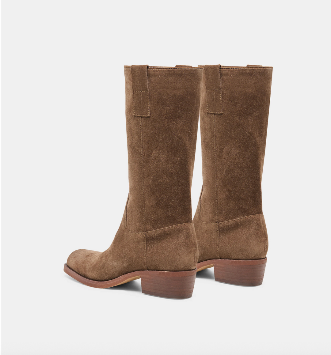 ROMIE CHOCOLATE SUEDE BOOTS