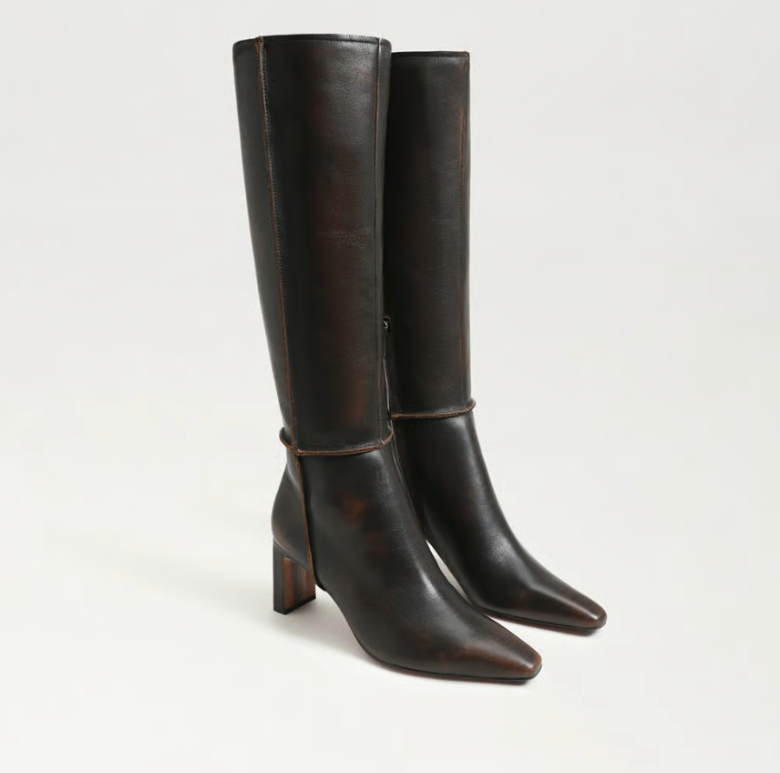 SYLVIA MOTO WASHED BROWN BOOT