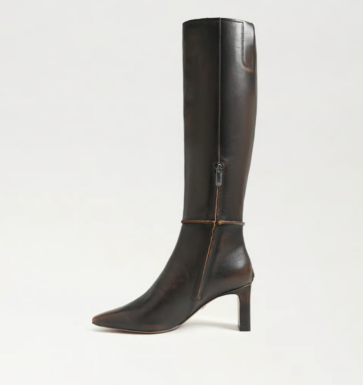 SYLVIA MOTO WASHED BROWN BOOT