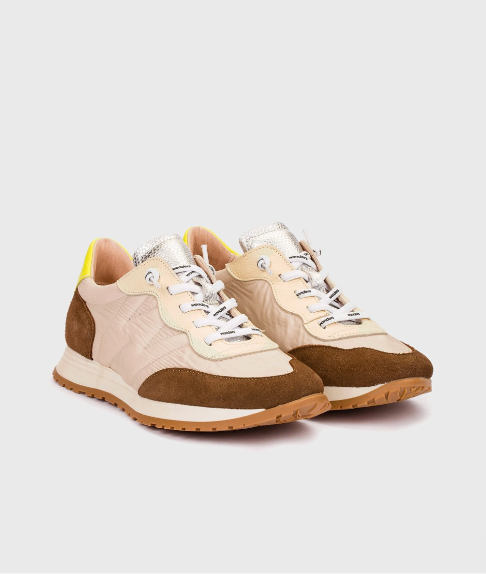 A-4802 COGNAC/TAUPE SNEAKER