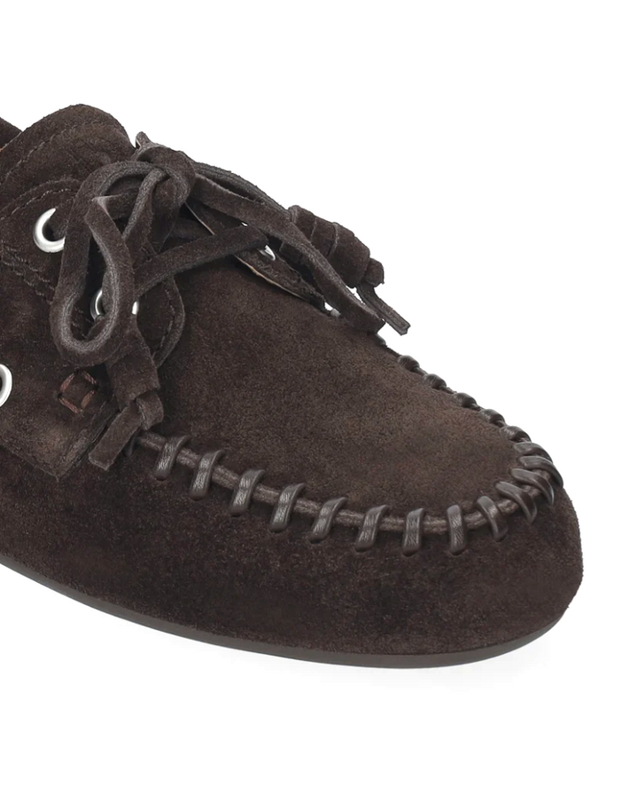 VIOLETTA DARK BROWN SUEDE  MOCCASIN