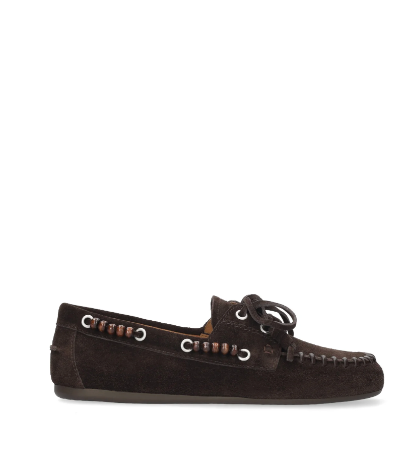 VIOLETTA DARK BROWN SUEDE  MOCCASIN