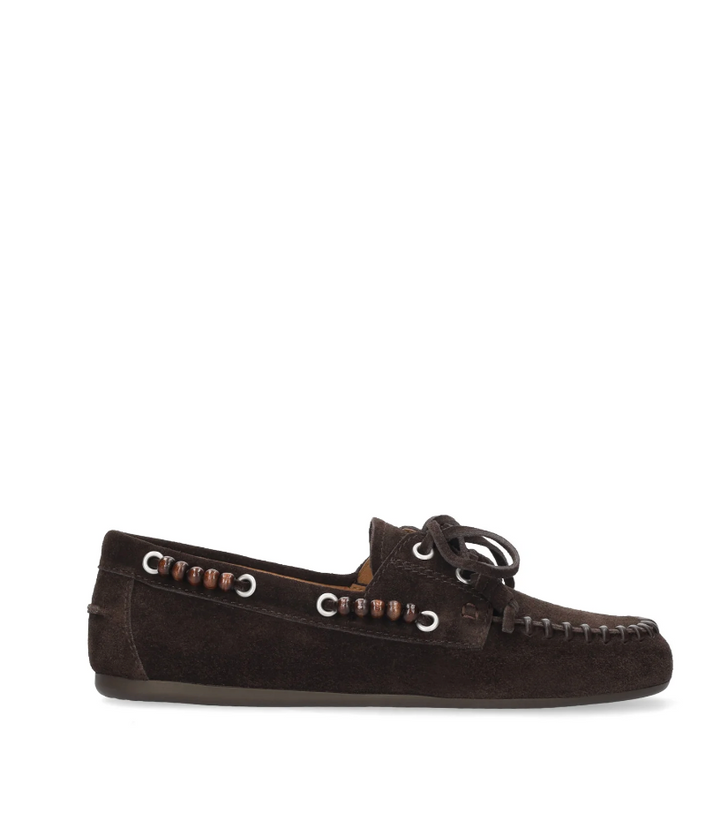 VIOLETTA DARK BROWN SUEDE  MOCCASIN