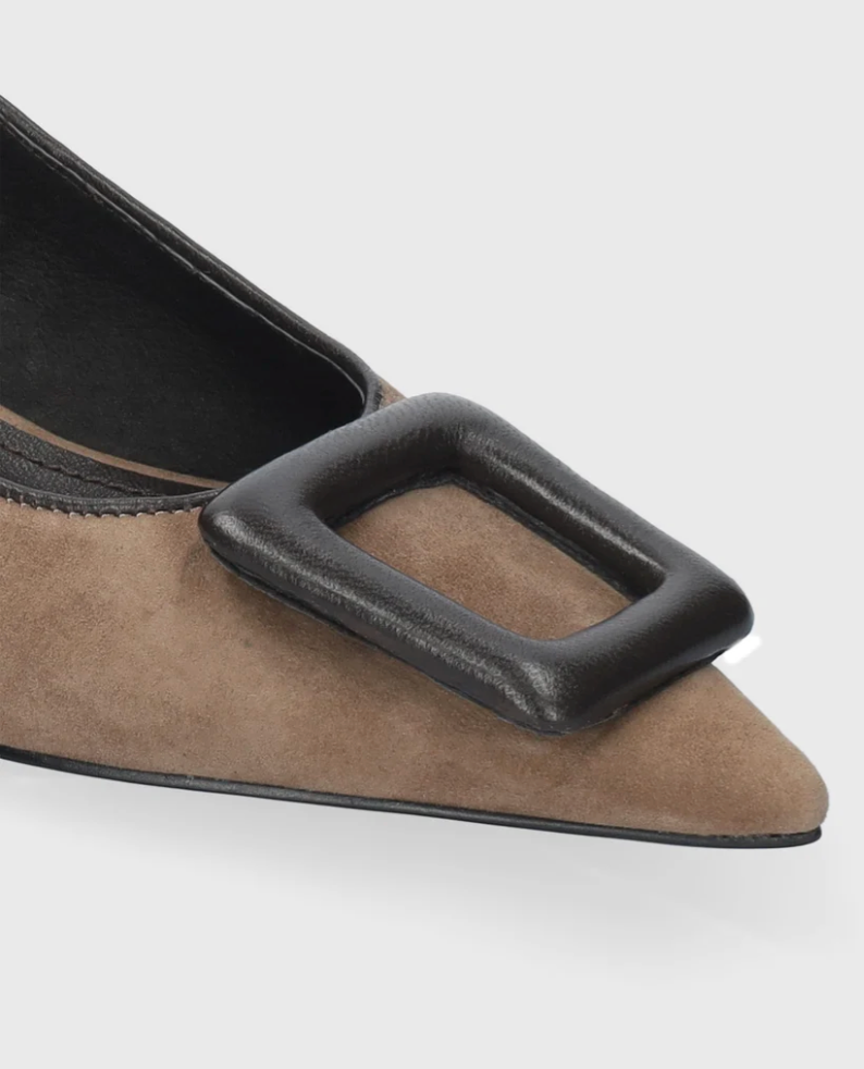 BONNIE PUMP TAUPE SUEDE