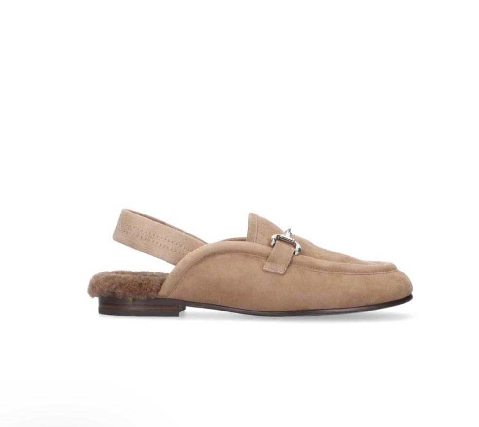 ASH SLING TAUPE WITH SHEARLING SLING LOAFER