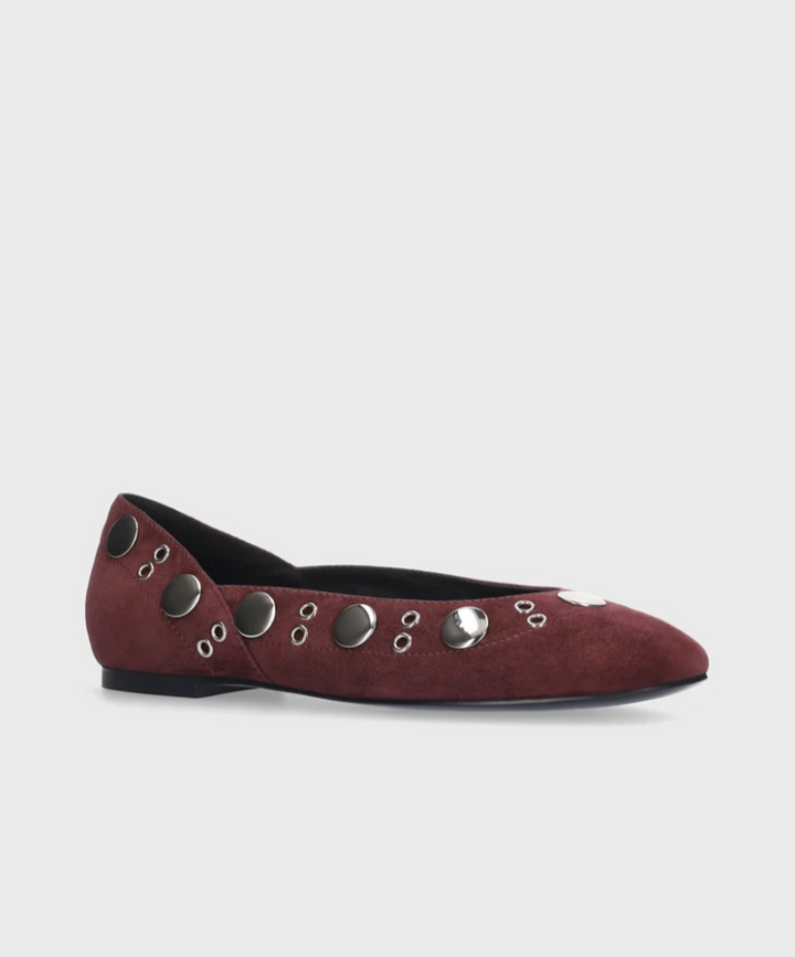 BALLERINA BURGUNDY FLAT
