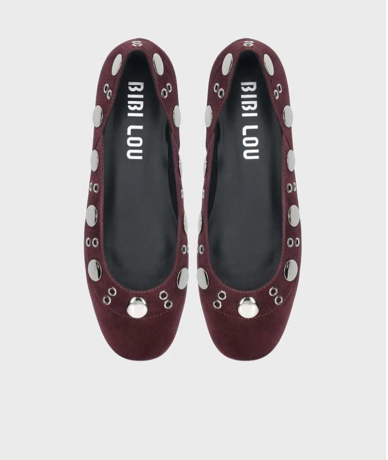 BALLERINA BURGUNDY FLAT