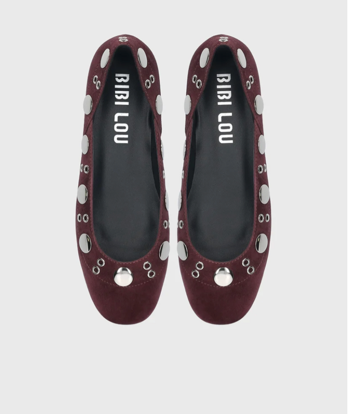 BALLERINA BURGUNDY FLAT