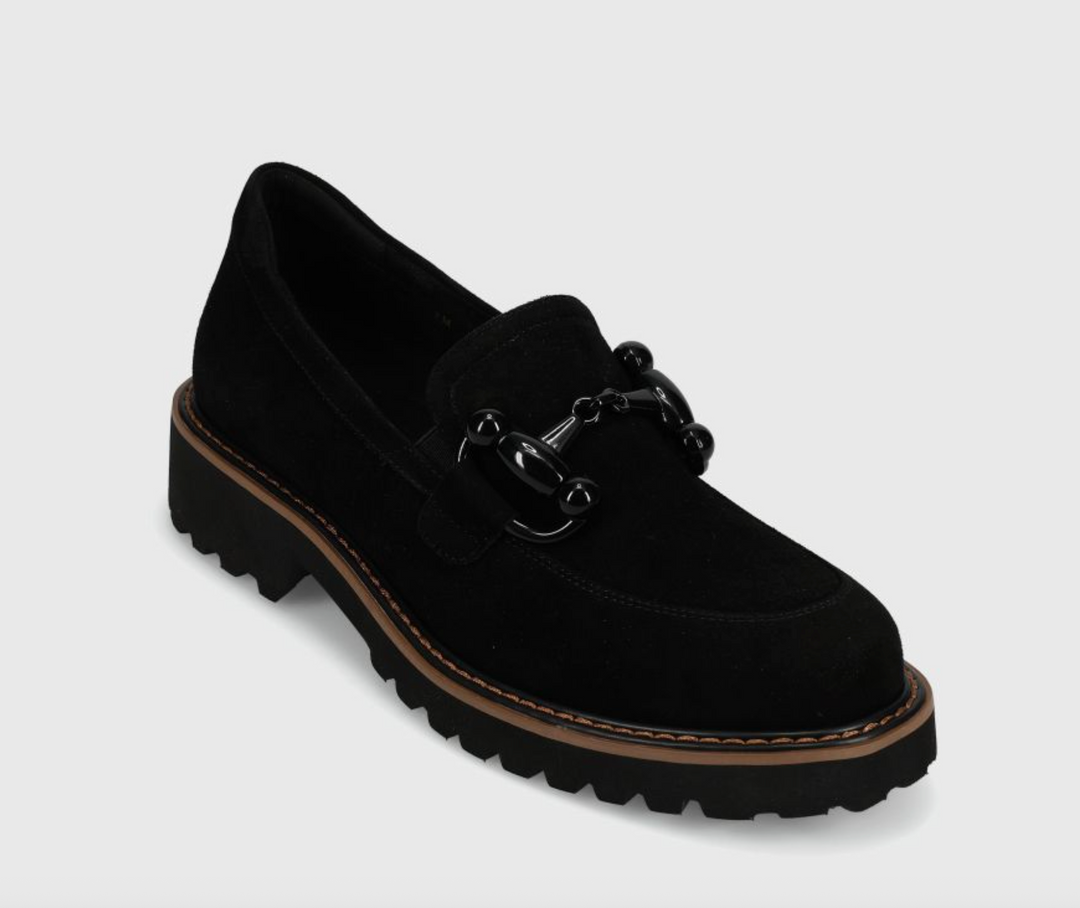 ZIMMY BLACK SUEDE LOAFER